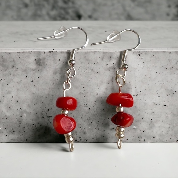 Red Jasper Earrings - Picture 1 of 1